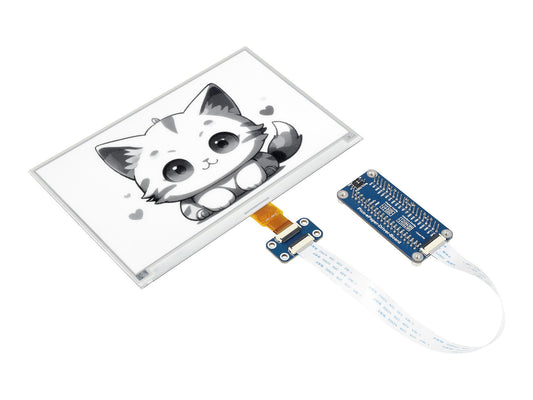7.5inch E-Paper E-Ink Display Module for Raspberry Pi Pico, 800×480, Black / White, SPI