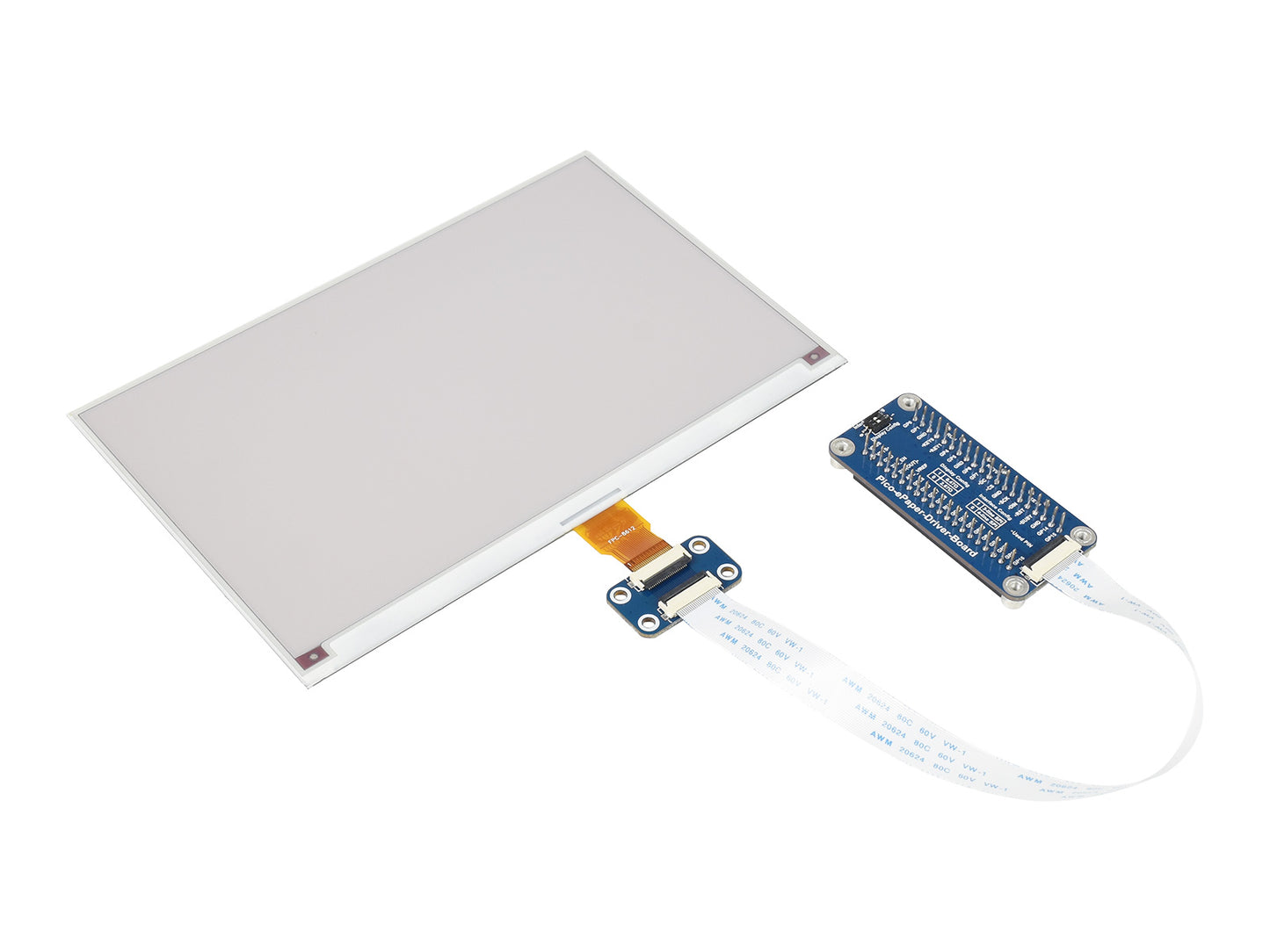 7.5inch E-Paper E-Ink Display Module (B) for Raspberry Pi Pico, 800×480, Red / Black / White, SPI