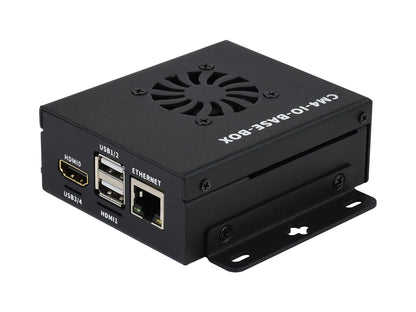 Mini-Computer Based on Raspberry Pi Compute Module 4 (NOT Included), Mini IO Board Lite Ver, Metal Case, with Cooling Fan