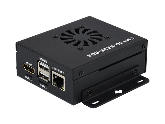 Mini-Computer Based on Raspberry Pi Compute Module 4 (NOT Included), Mini IO Board Lite Ver, Metal Case, with Cooling Fan