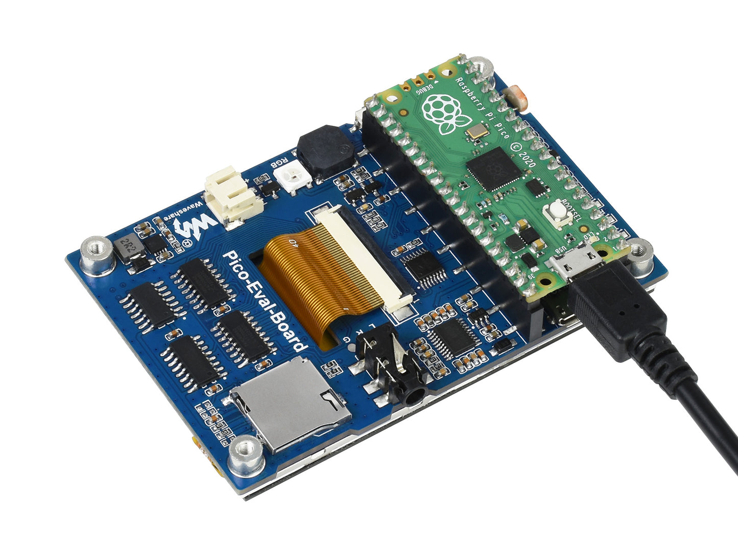 Overall Evaluation Board Designed for Raspberry Pi Pico, Misc Onboard Components