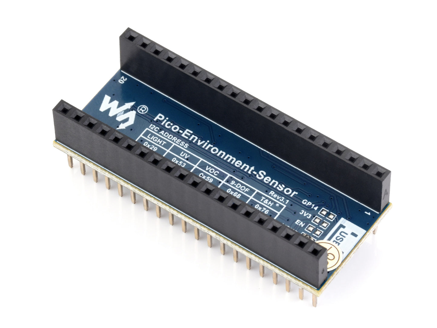 Environment Sensors Module for Raspberry Pi Pico, I2C Bus