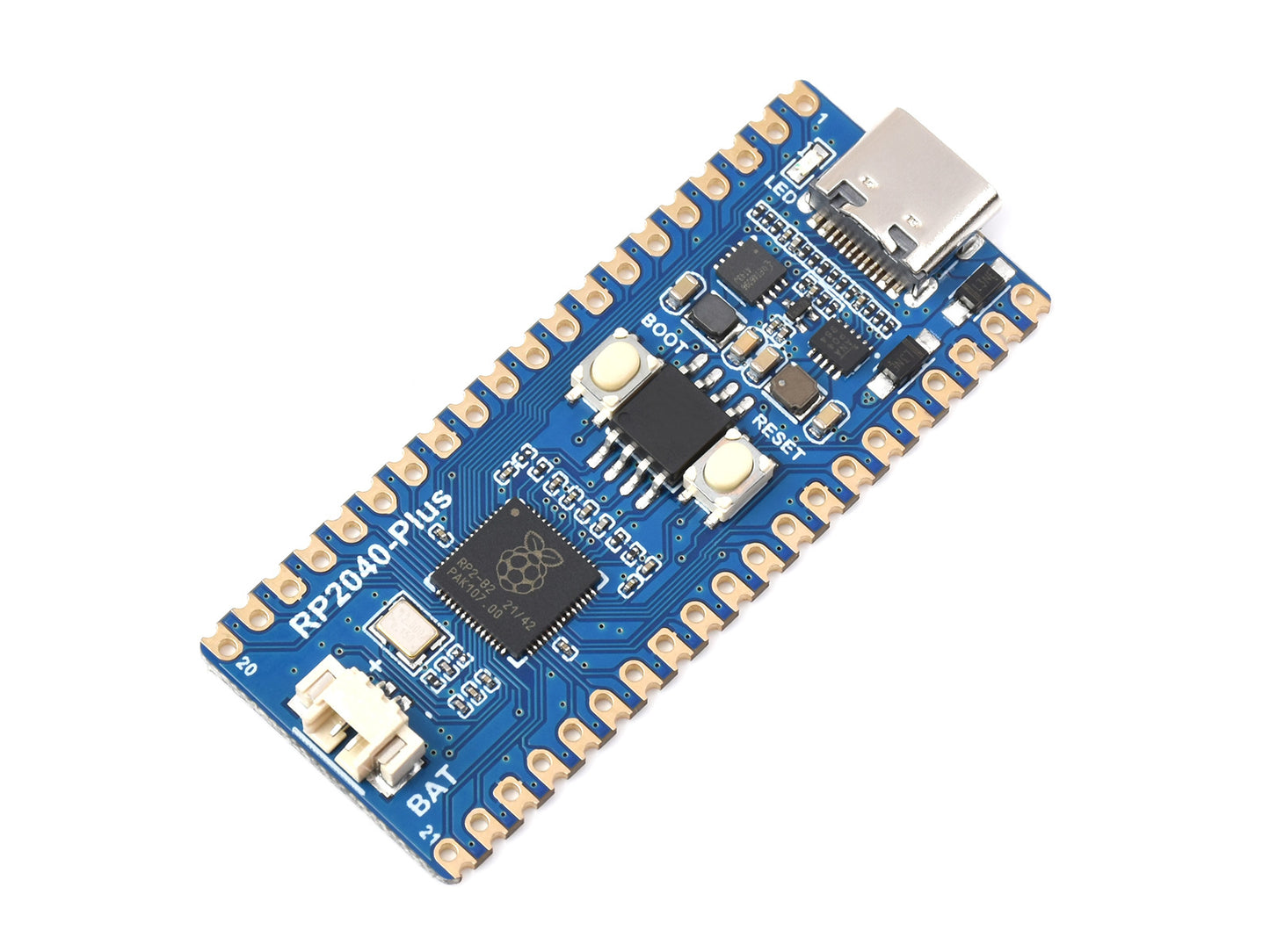 RP2040-Plus, a Pico-like MCU Board Based on Raspberry Pi MCU RP2040, Plus ver.