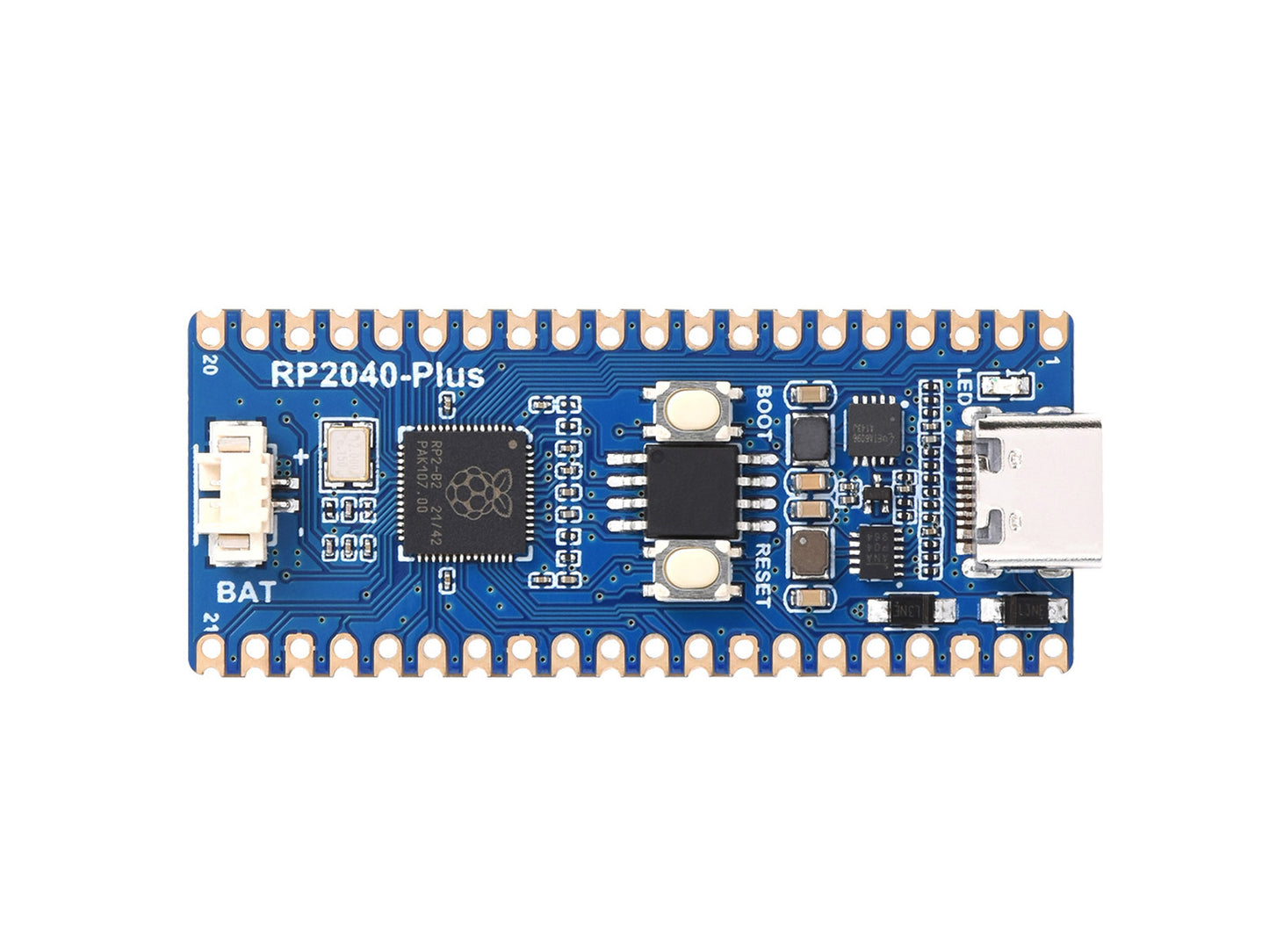 RP2040-Plus, a Pico-like MCU Board Based on Raspberry Pi MCU RP2040, Plus ver.