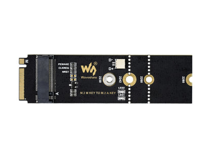 M.2 M KEY To A KEY Adapter, for PCIe Devices, Supports USB Conversion