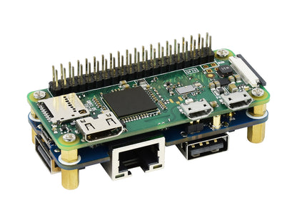 Ethernet / USB HUB HAT (B) for Raspberry Pi Series, 1x RJ45, 3x USB 2.0