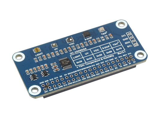 Environment Sensor HAT for Raspberry Pi, I2C Bus