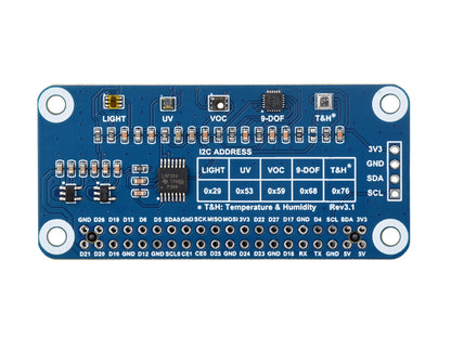 Environment Sensor HAT for Raspberry Pi, I2C Bus
