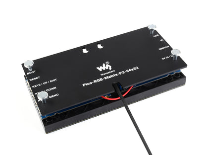RGB Full-Color Multi-Features Digital Clock for Raspberry Pi Pico, 64×32 Grid, Accurate RTC