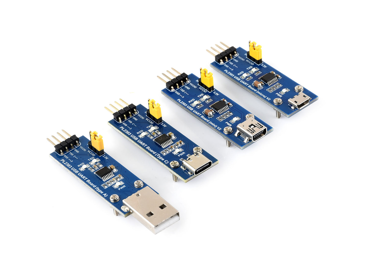 PL2303 USB To UART (TTL) Communication Module, Micro / Mini / Type A / Type C Connector