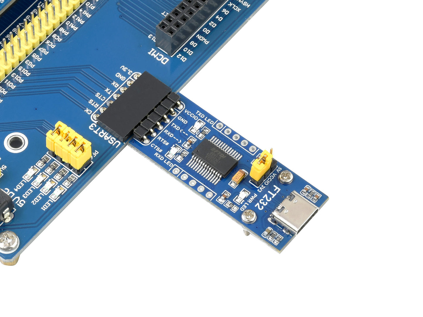 FT232 USB UART Board (Type C), USB To UART (TTL) Communication Module, USB-C Connector