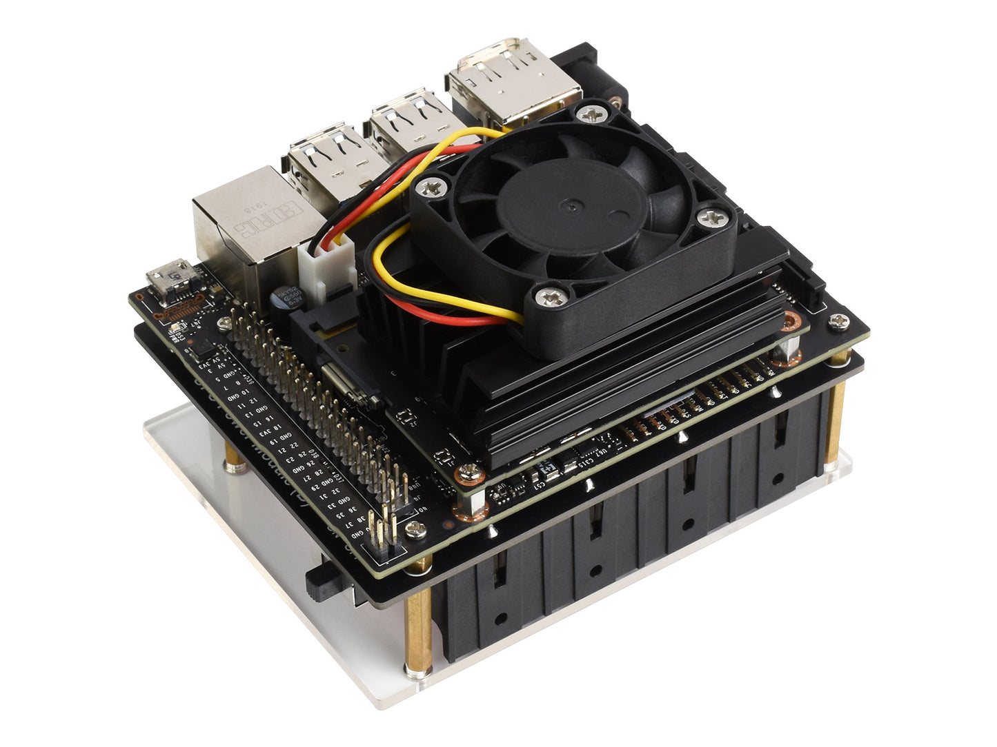 Uninterruptible Power Supply UPS Module (B) for Jetson Nano, 5V Output, up to 5A Current, Pogo Pins Connector