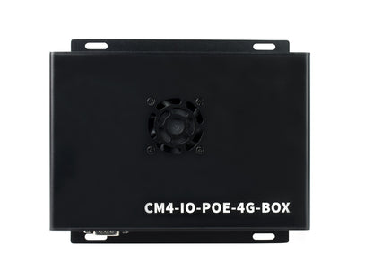 Industrial IoT Mini-Computer Based on Raspberry Pi Compute Module 4 (NOT Included), PoE, 5G/4G, Metal Case, Cooling Fan