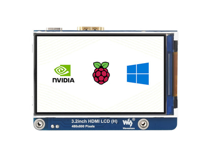 3.2inch HDMI IPS LCD Display (H), 480×800, Adjustable Brightness, No Touch