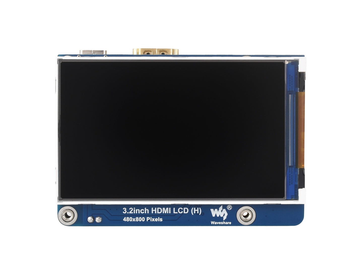 3.2inch HDMI IPS LCD Display (H), 480×800, Adjustable Brightness, No Touch