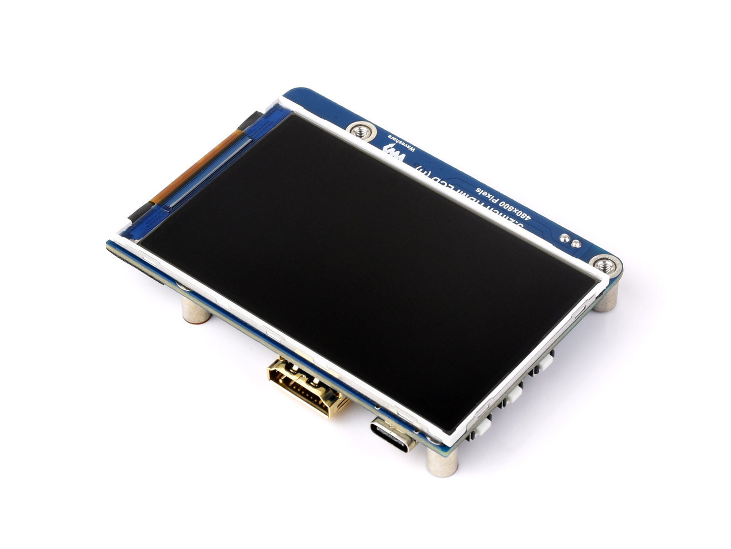 3.2inch HDMI IPS LCD Display (H), 480×800, Adjustable Brightness, No Touch