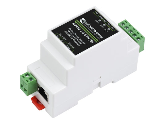 Industrial serial server, RS485 to RJ45 Ethernet, TCP/IP to serial, rail-mount support, with POE function(optional)