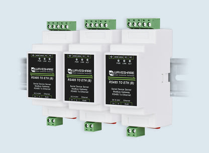 Industrial serial server, RS485 to RJ45 Ethernet, TCP/IP to serial, rail-mount support, with POE function(optional)
