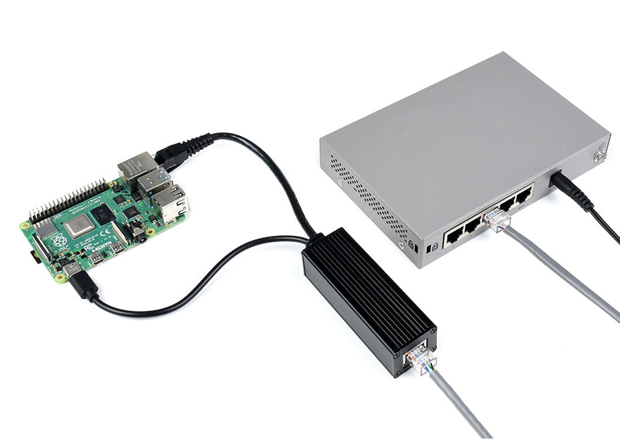 Industrial Gigabit PoE Splitter, Metal Case protection, 5V 2.5A Type-C Out