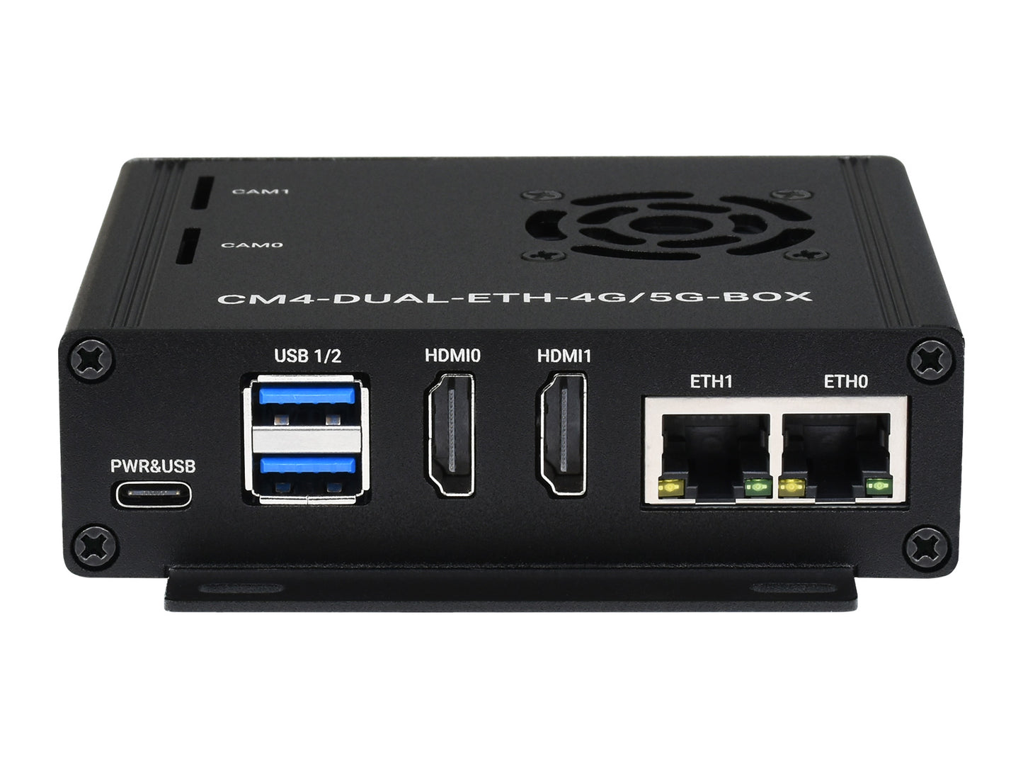 Dual Gigabit Ethernet 5G/4G Mini-Computer Based on Raspberry Pi Compute Module 4 (NOT Included), Metal Case, with Cooling Fan