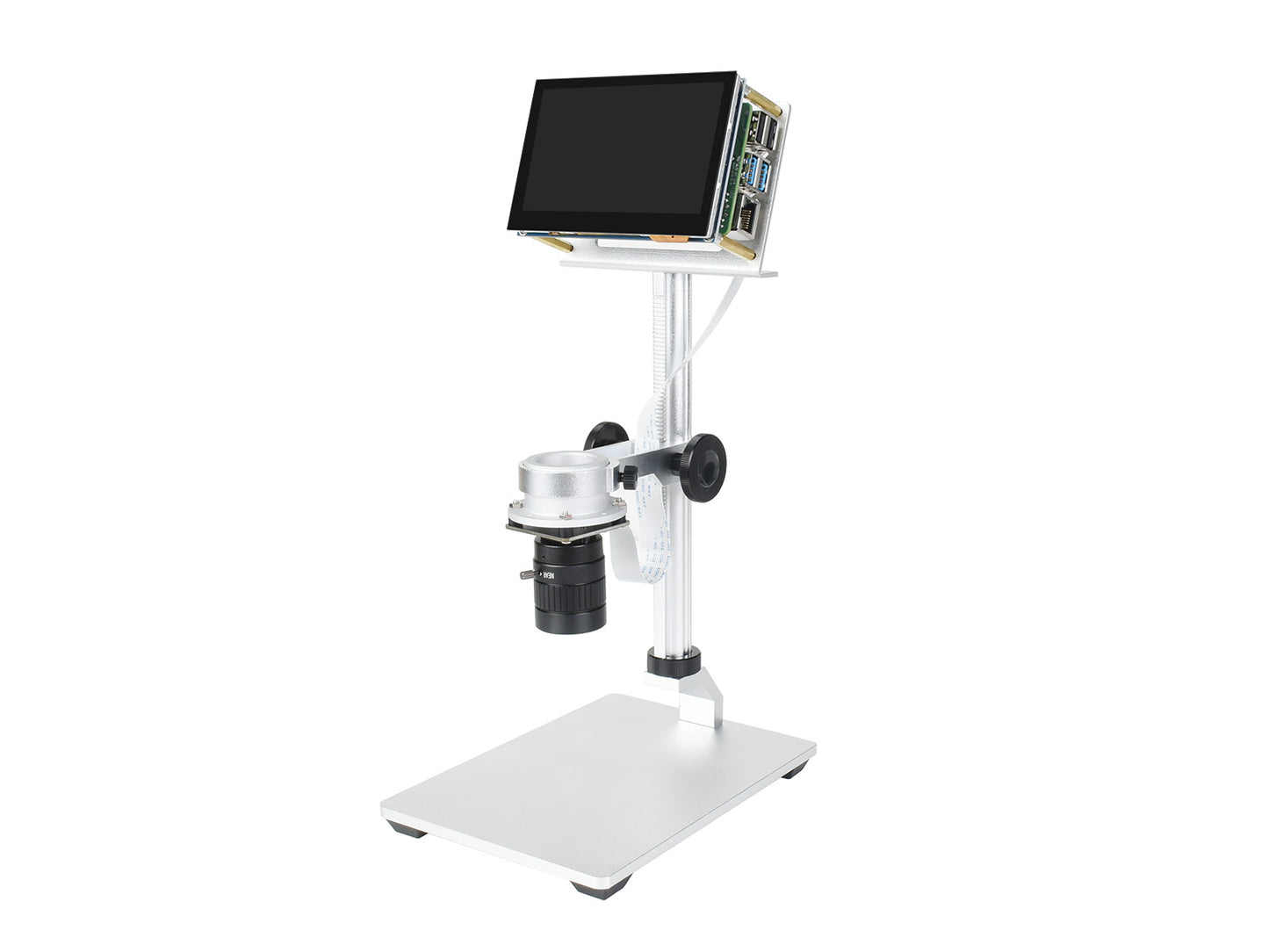 Raspberry Pi Microscope Kit, 12MP Visual Magnification, Microscope Screen Bracket