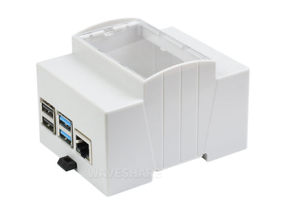DIN Rail ABS Case for Raspberry Pi 4, Large Inner Space, Injection Moduling