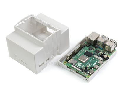 DIN Rail ABS Case for Raspberry Pi 4, Large Inner Space, Injection Moduling