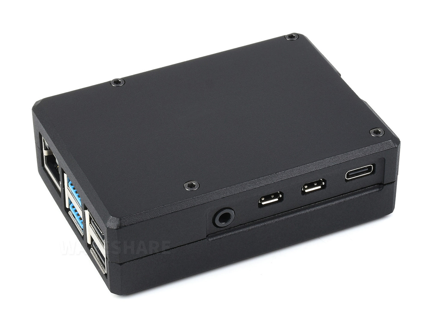 Aluminum Grid Grooved Case for Raspberry Pi 4, Inner Heatsink Pillars