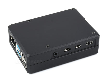Aluminum Grid Grooved Case for Raspberry Pi 4, Inner Heatsink Pillars