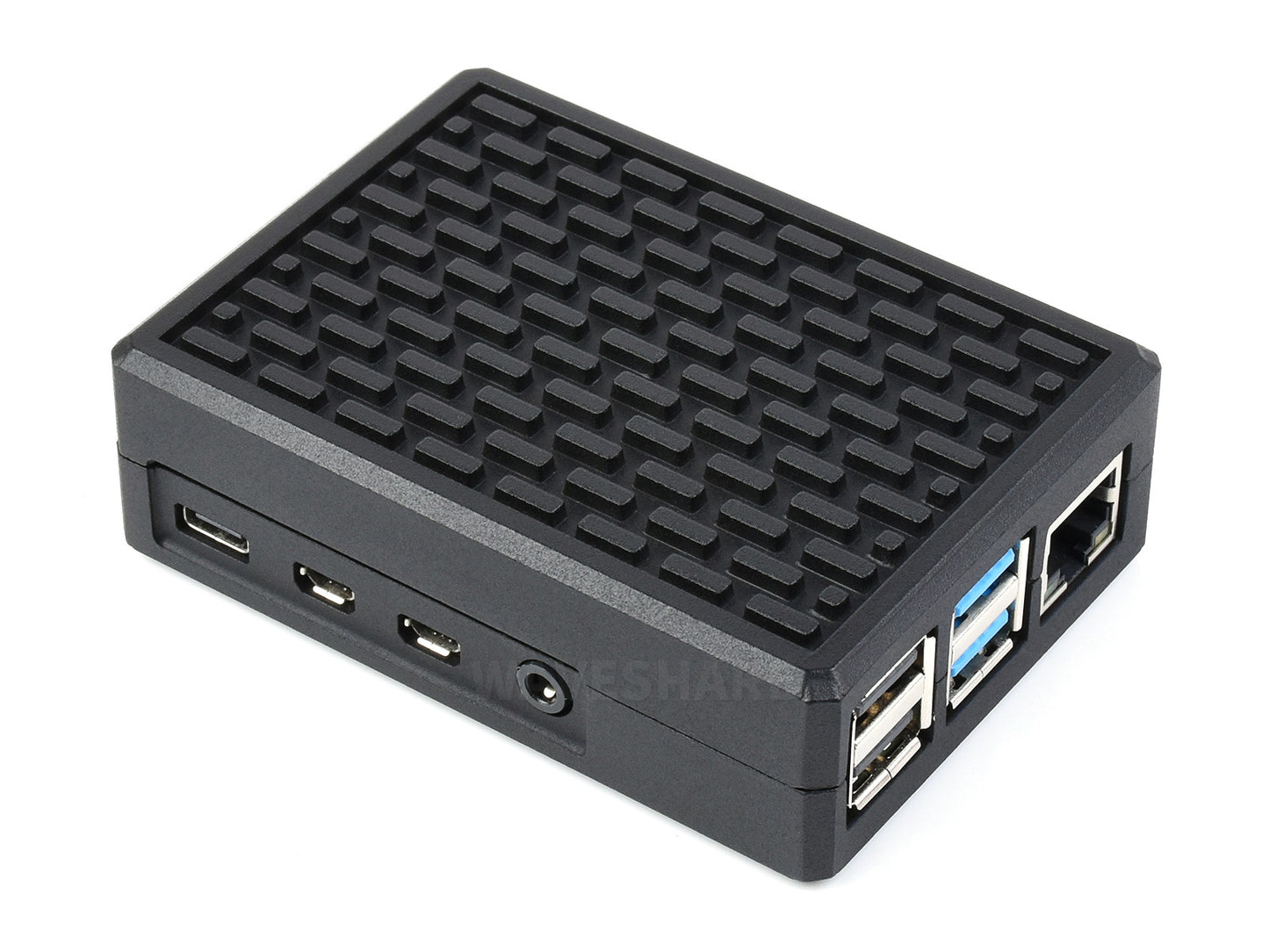 Aluminum Grid Grooved Case for Raspberry Pi 4, Inner Heatsink Pillars