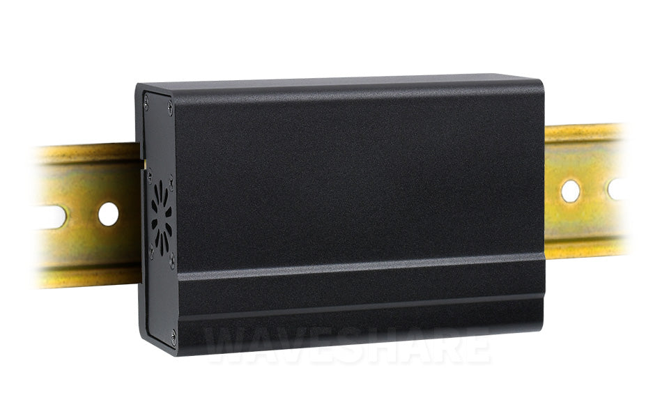 DIN Rail Aluminum Case for Raspberry Pi 4, with Cooling Fan and Heatsinks