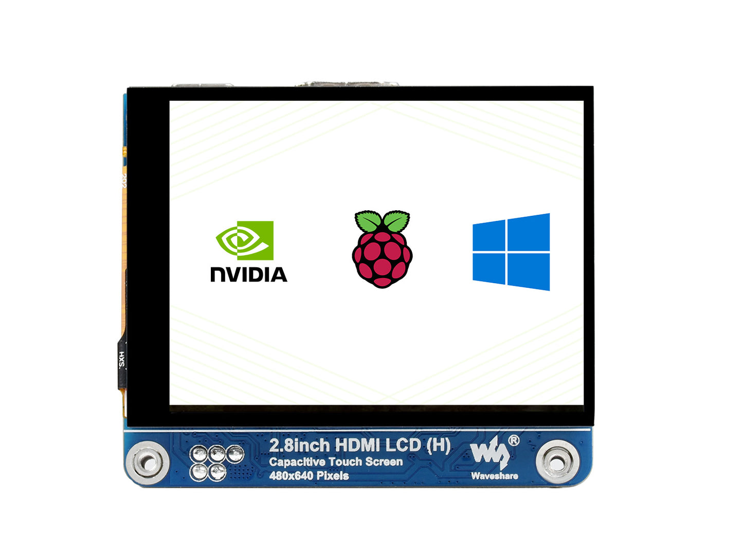 2.8inch HDMI IPS LCD Display (H), 480×640, Adjustable Brightness, Optical Bonding Screen