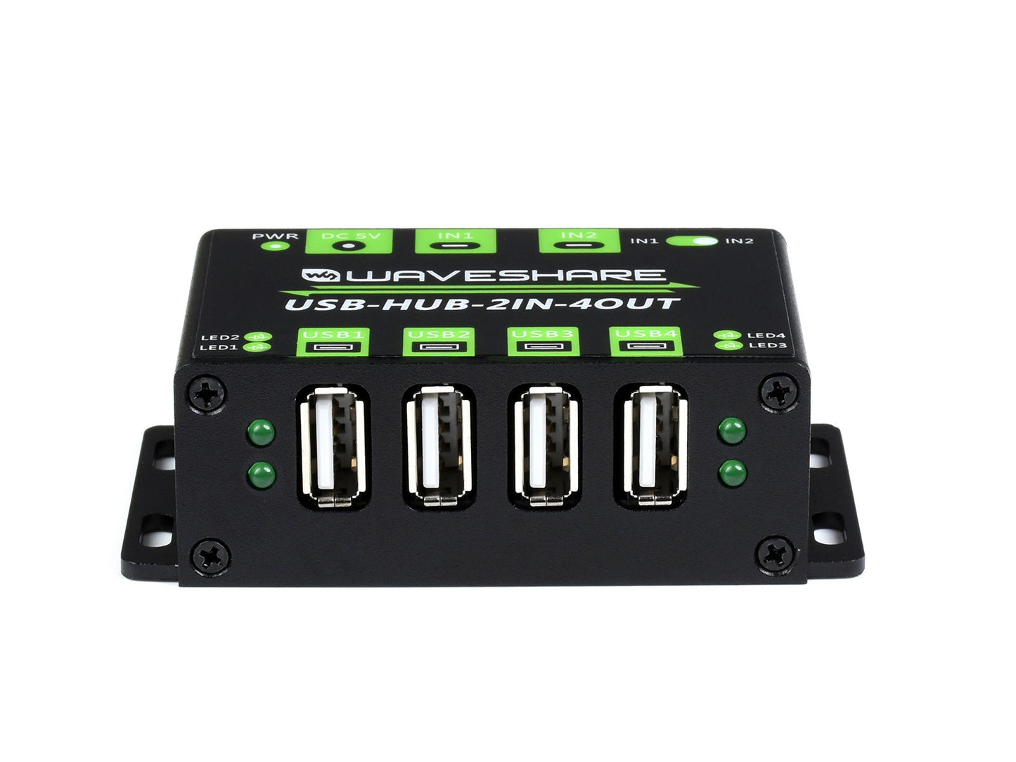 Industrial Grade USB HUB, Extending 4x USB 2.0 Ports, Switchable Dual Hosts