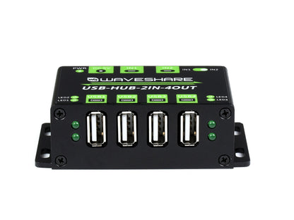 Industrial Grade USB HUB, Extending 4x USB 2.0 Ports, Switchable Dual Hosts