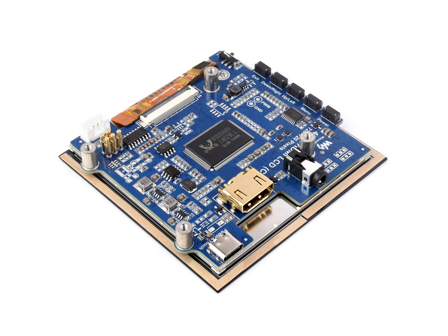 4inch HDMI Capacitive Touch IPS LCD Display (C), 720×720, Optical Bonding Screen