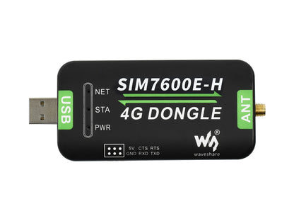 SIM7600E-H 4G DONGLE, GNSS Positioning, for Europe / the Middle East / Africa / South Korea / Thailand...