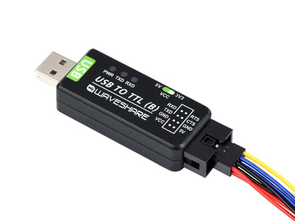 Industrial USB TO TTL Converter, Original CH343G Onboard, Multi Protection & Systems Support