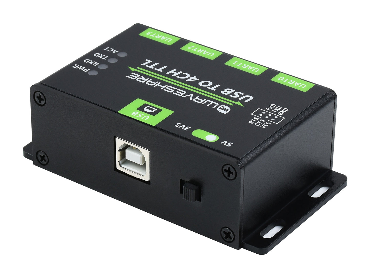Industrial USB TO 4CH TTL Converter, USB To UART, Multi Protection & Systems Support
