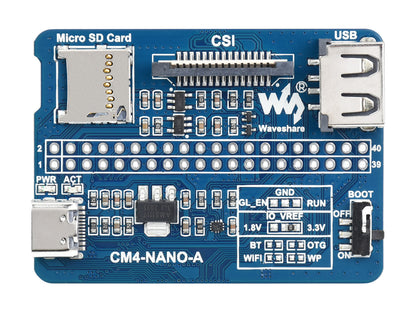 Nano Base Board (A) for Raspberry Pi Compute Module 4, Same Size as the CM4