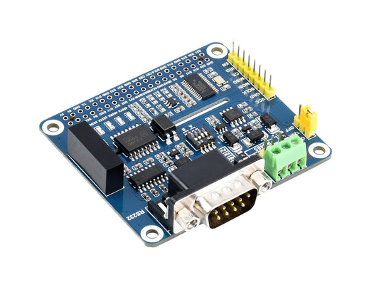 Isolated RS485 RS232 Expansion HAT for Raspberry Pi, SPI Control