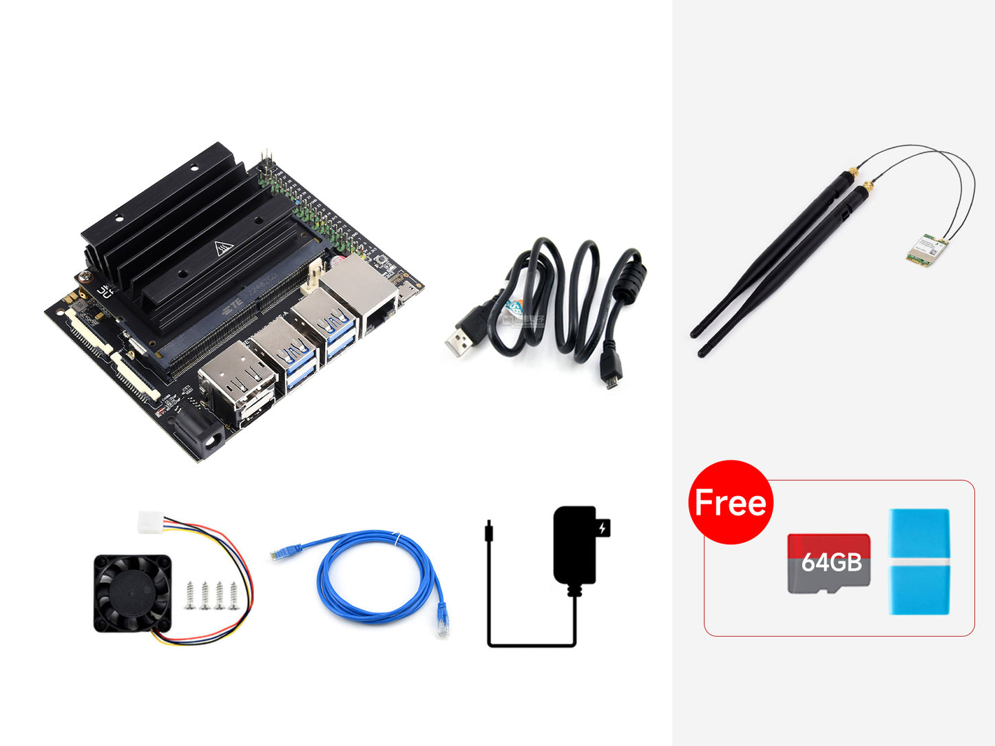 Jetson Nano Development / Expansion Kit, Alternative Solution Of B01 Kit, Optional Jetson Nano Core Module
