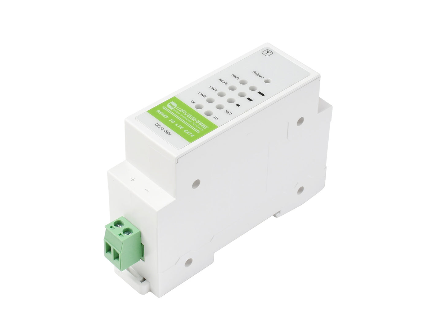 Industrial 4G DTU, RS485 TO LTE CAT4, DIN Rail-Mount, for EMEA, Korea, Thailand, India, Southeast Asia