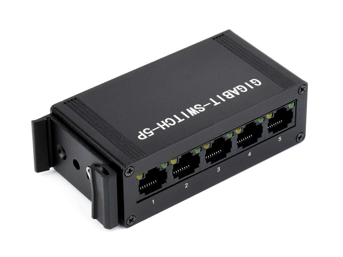 Industrial 5P Gigabit Ethernet Switch, Full-Duplex 10/100/1000M, DIN Rail Mount