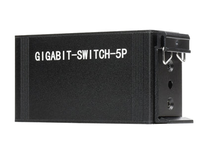 Industrial 5P Gigabit Ethernet Switch, Full-Duplex 10/100/1000M, DIN Rail Mount