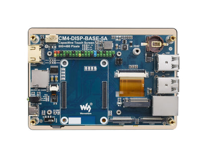 5″ Touch Screen Expansion for Raspberry Pi CM4, PoE Header, Gigabit Ethernet, 4K Output