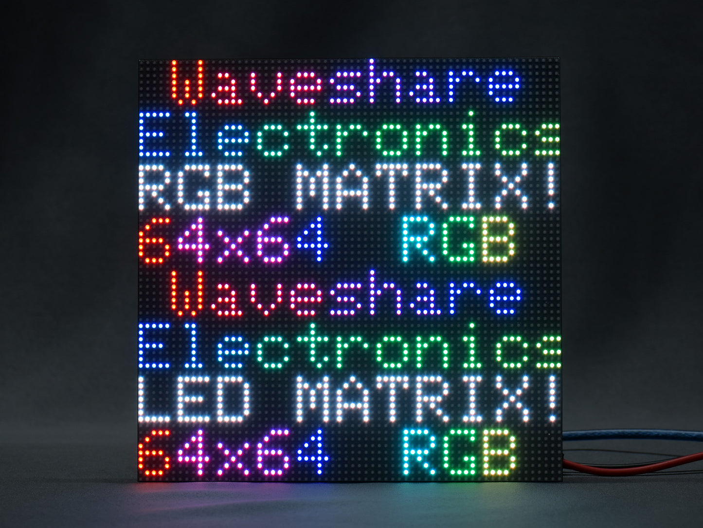 RGB Full-Color LED Matrix Panel, 3mm Pitch, 64×64 Pixels, Adjustable Brightness