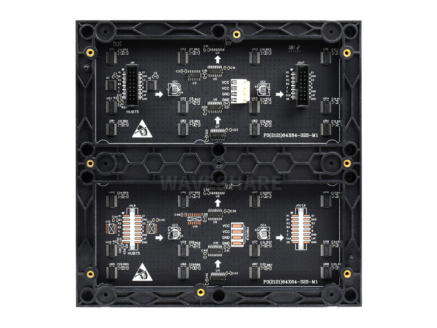 RGB Full-Color LED Matrix Panel, 3mm Pitch, 64×64 Pixels, Adjustable Brightness