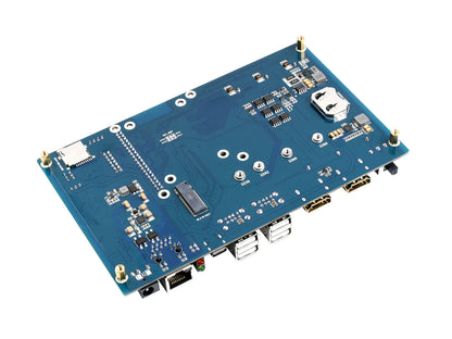 PoE UPS Base Board/Mini-Computer Designed for Raspberry Pi Compute Module 4, Gigabit Ethernet, Dual HDMI, Quad USB2.0