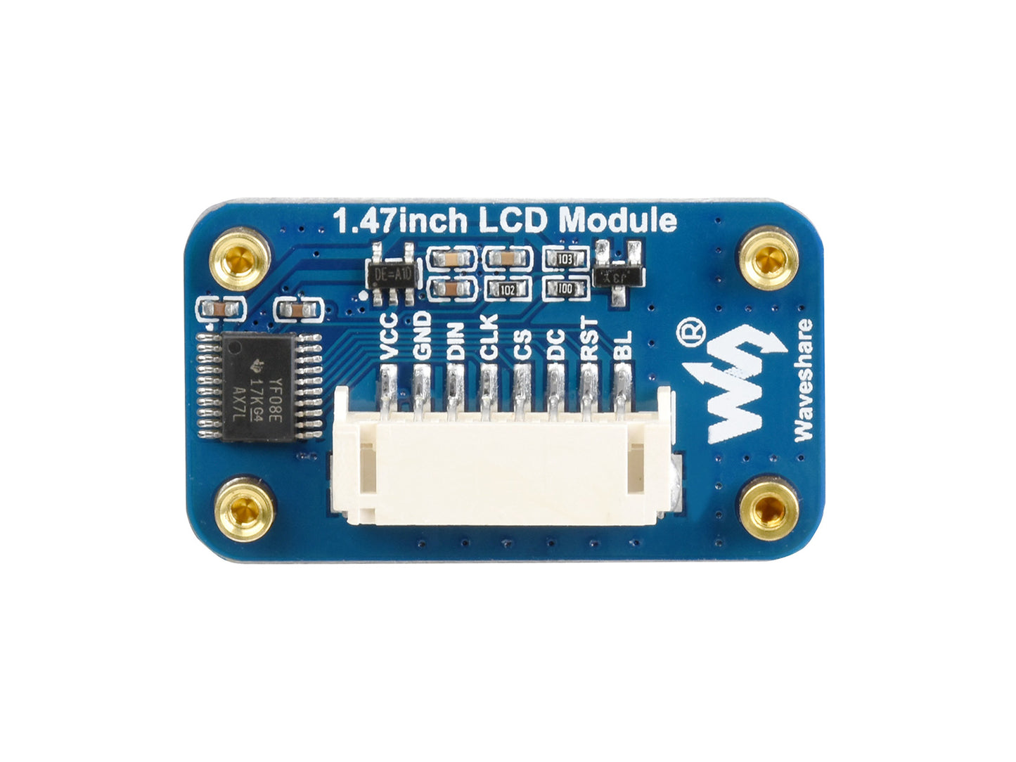 1.47inch LCD Display Module, Rounded Corners, 172x320 Resolution, SPI Interface
