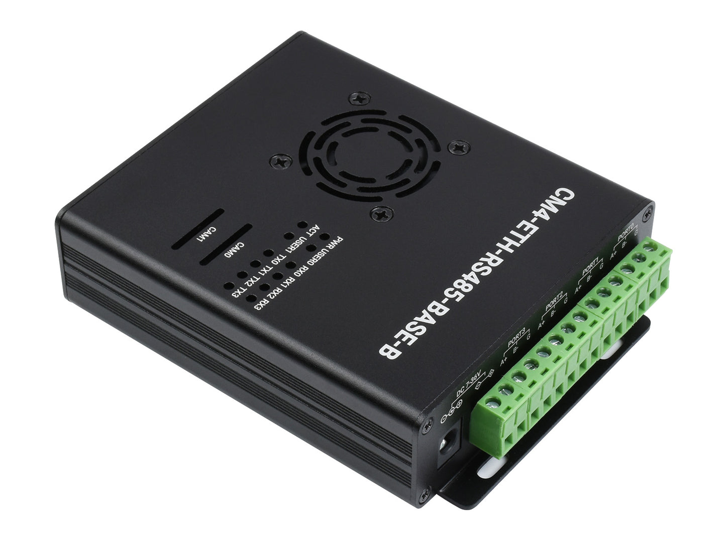 Dual ETH Mini-Computer For Raspberry Pi Compute Module 4(NOT Included), Gigabit Ethernet, 4CH Isolated RS485